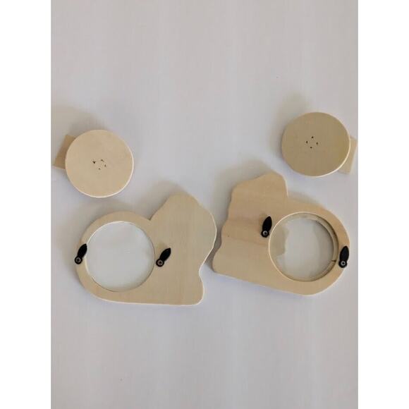 RARE! Disney Giftco Inc ~ 1 Mickey & 1 Minnie Mouse Stand Up Wooden Photo Frame - Picture 10 of 11